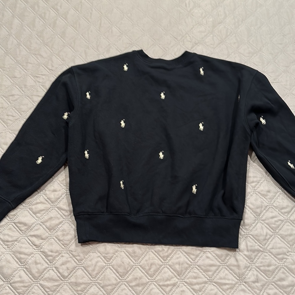 Big Girls Polo Pony Fleece Sweatshirt. - Picture 4 of 9